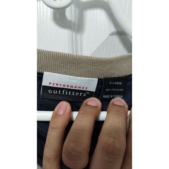 Performance Outfitters Men's Dark Blue V-Neck Windbreaker XL - Picture 3 of 5